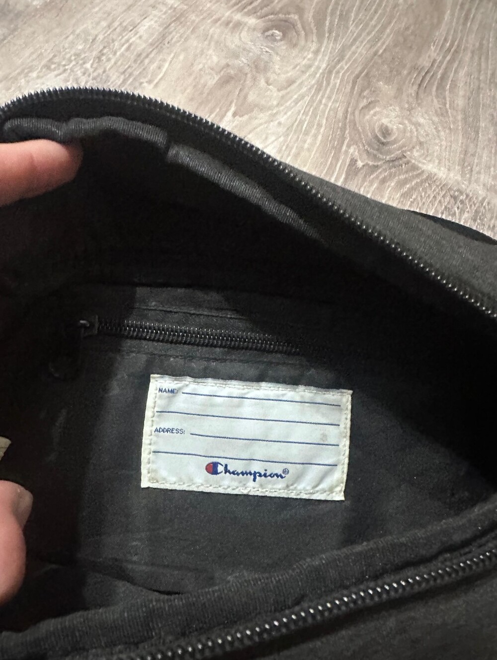 Champion Black Waist Bag with Red Logo Accent - Picture 3 of 4
